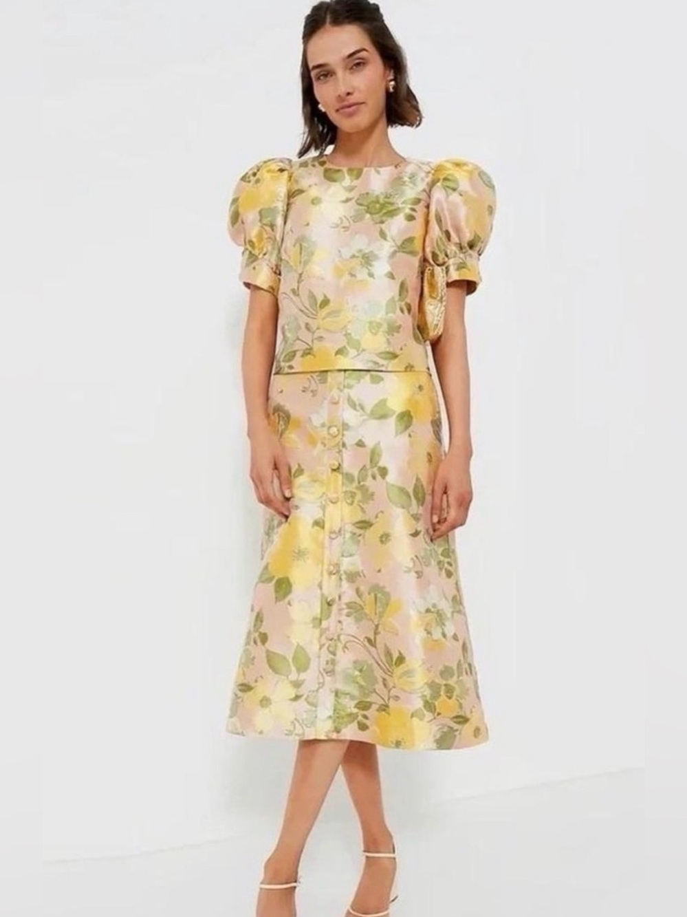 Tuckernuck POMANDER PLACE Lotus Jacquard Thea Blouse LAND Adalyn Skirt size